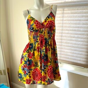 Xhilaration Yellow Floral Dress S